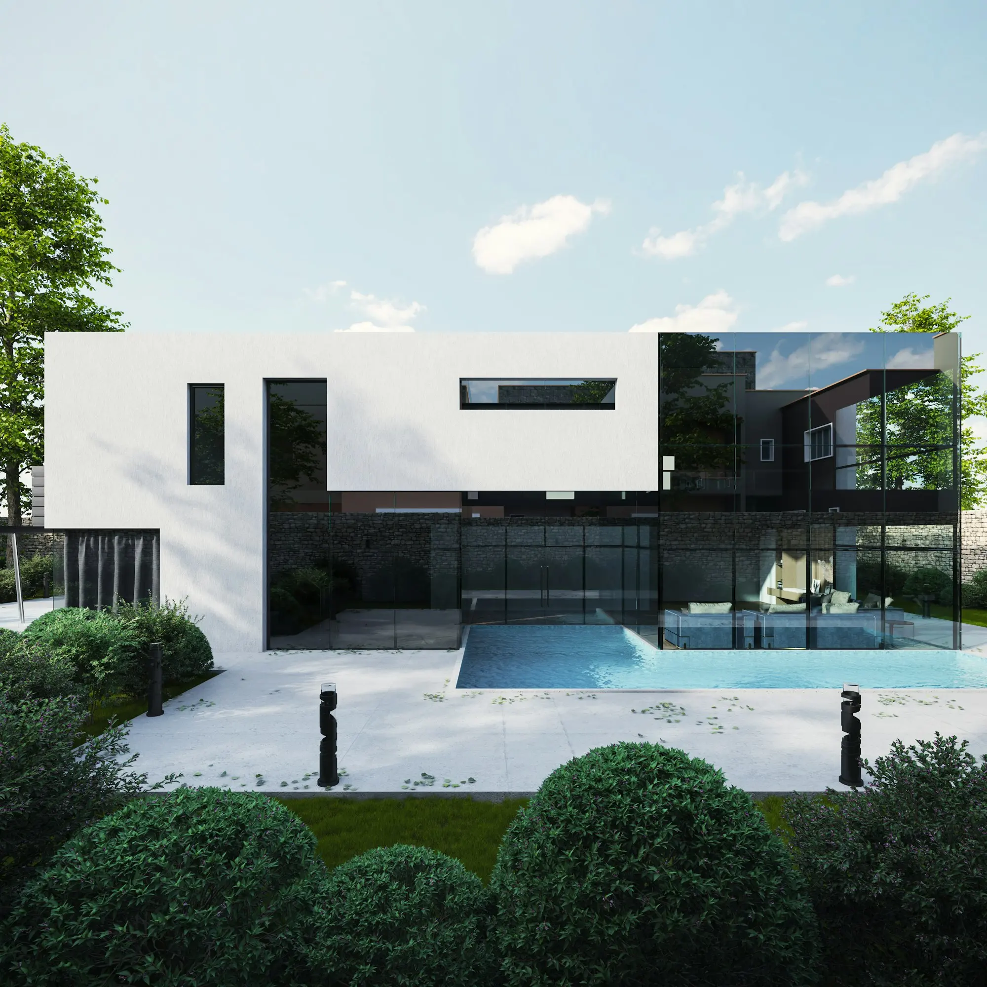 Casa contemporânea projetada pelo escritório