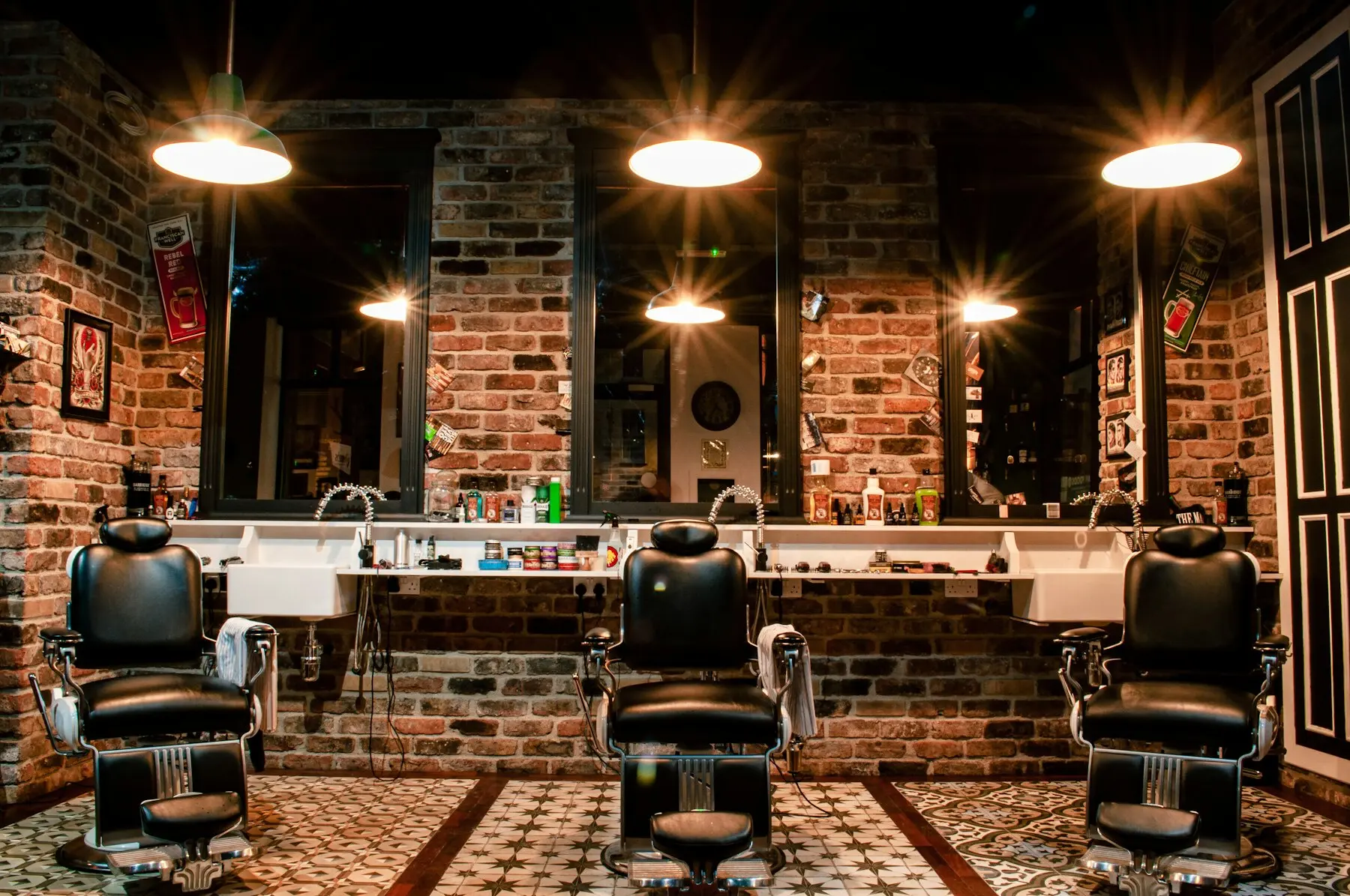 Interior da Dom Barbearia